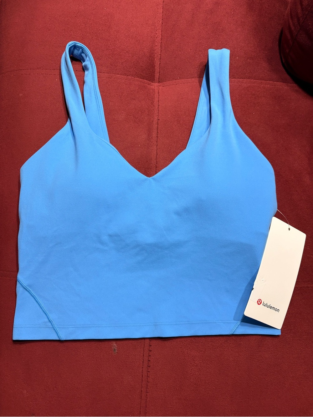 NWT Lululemon Align Tank Light Support Bra Size 6 Oceans Wave Light Blue - Picture 3 of 7